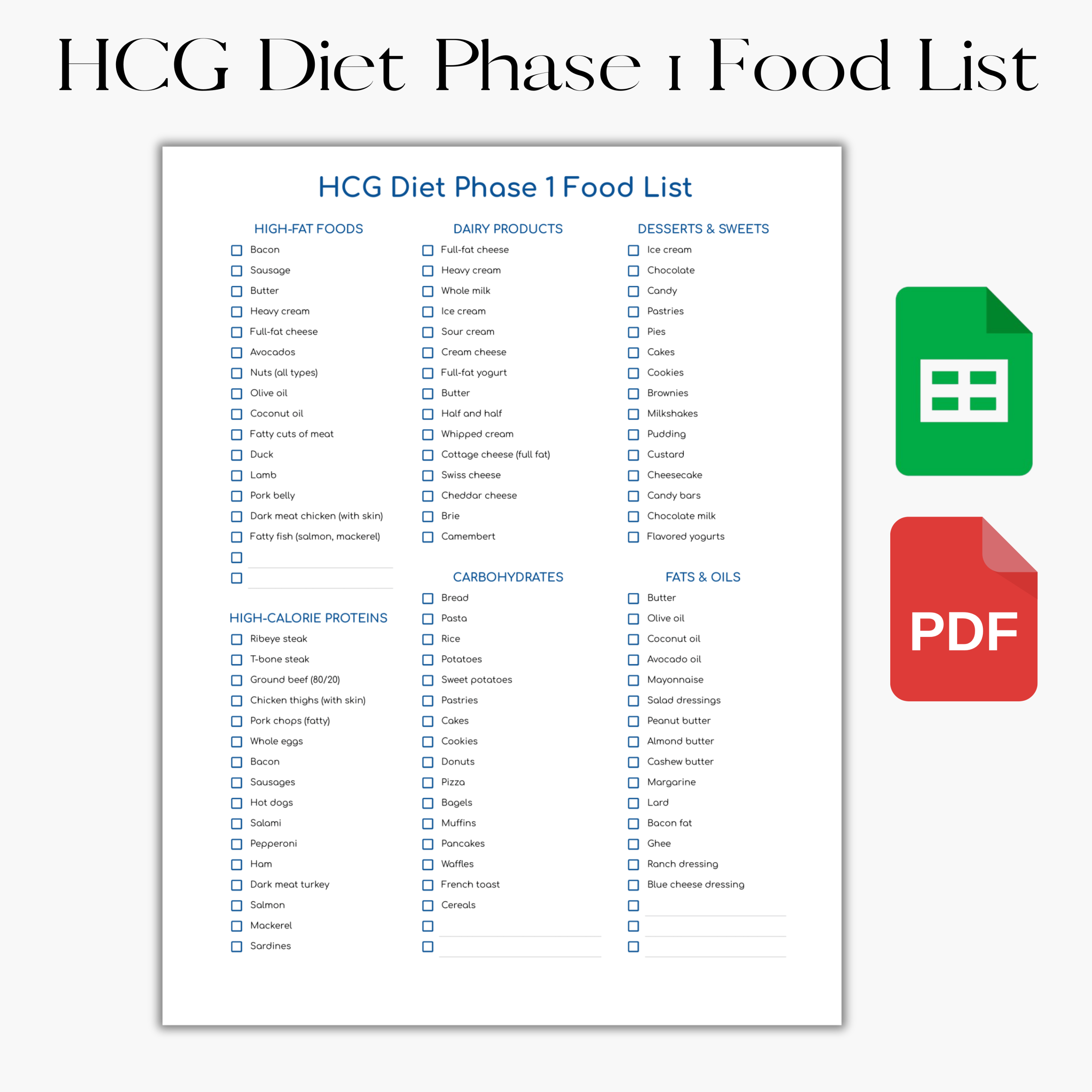 Hcg Diet Food List Printable Hcg Diet Food List Printable