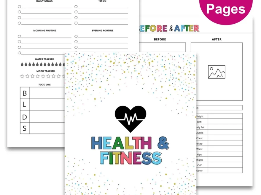 Health Fitness Binder 36 Page PDF Download The Savvy Sparrow