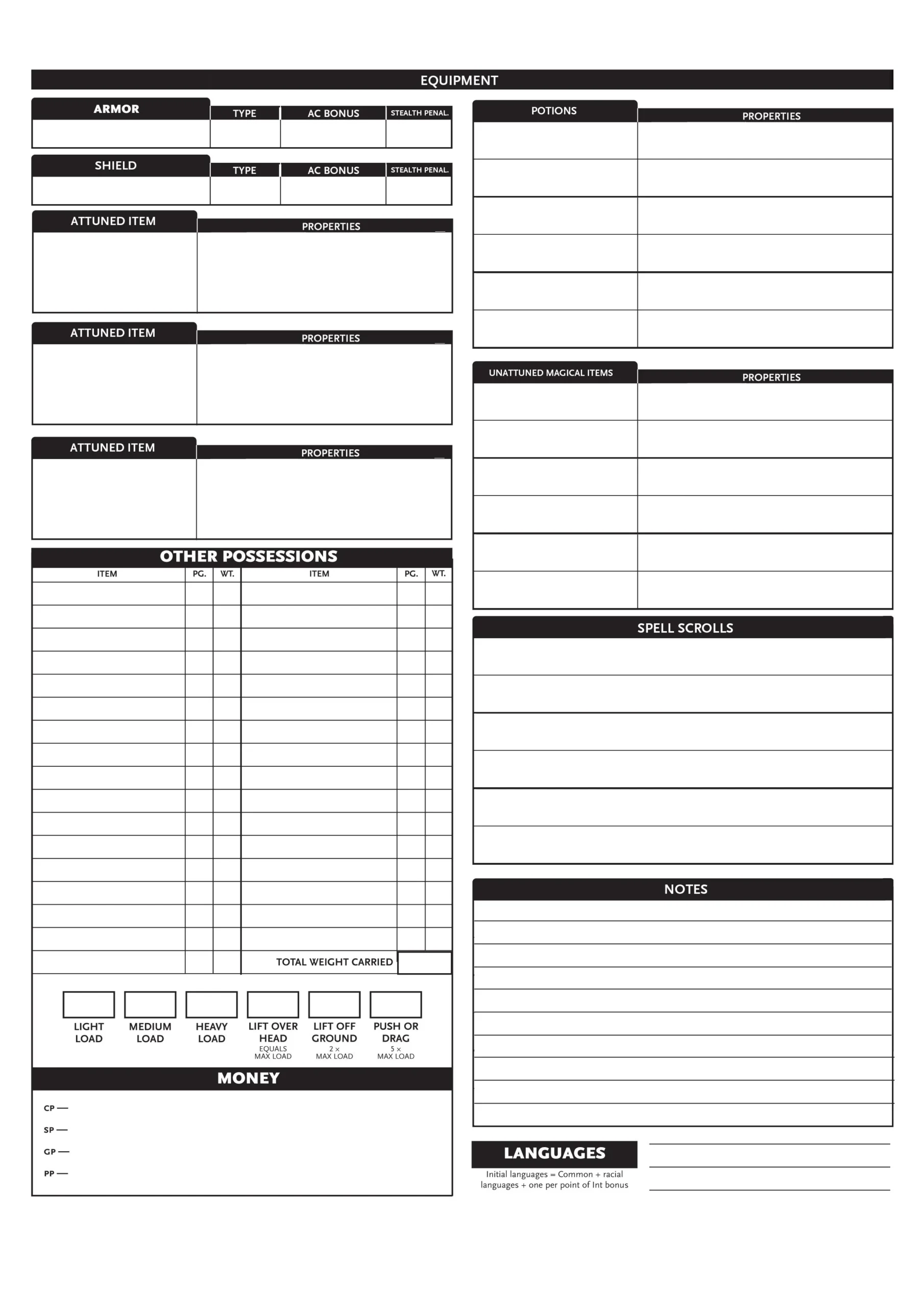 Here Are 5e Sheets I ve Made In 3 5 Style Spell Sheet In 3 5 Style R DnD