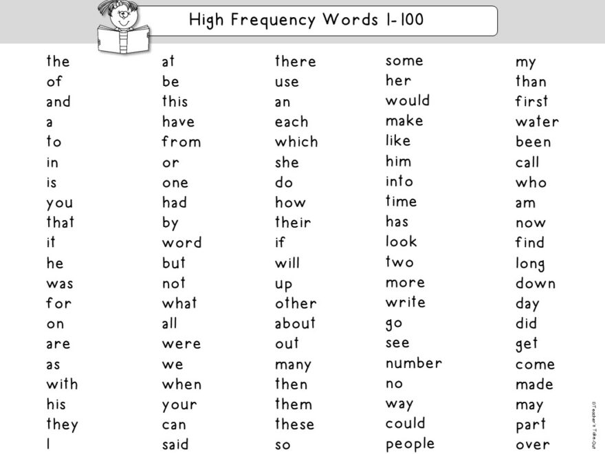 HFW Word List And Assessment Freebie Teacher s Take Out