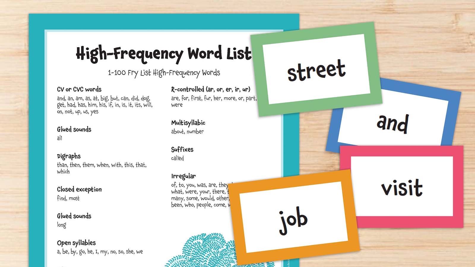 Printable High Frequency Word Lists