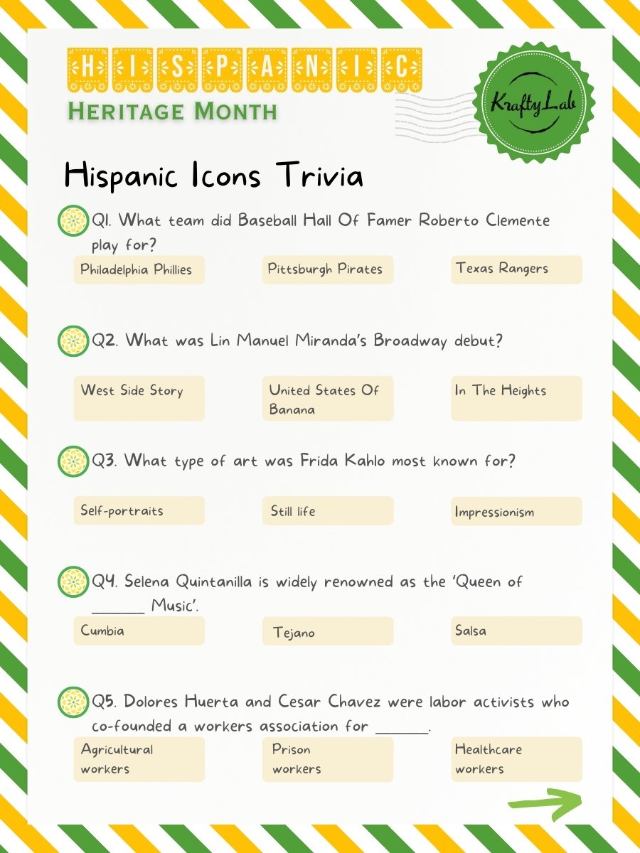 Hispanic Heritage Month Trivia Questions For Virtual Teams
