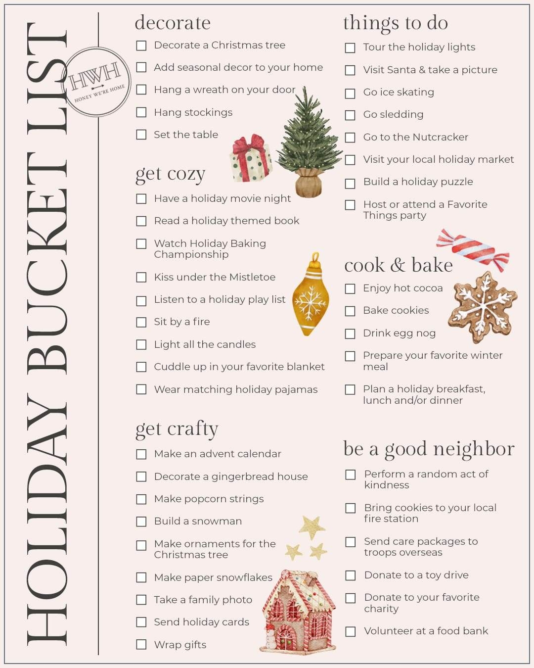 Holiday Bucket List Honey We re Home Holiday Bucket List Honey We re Home