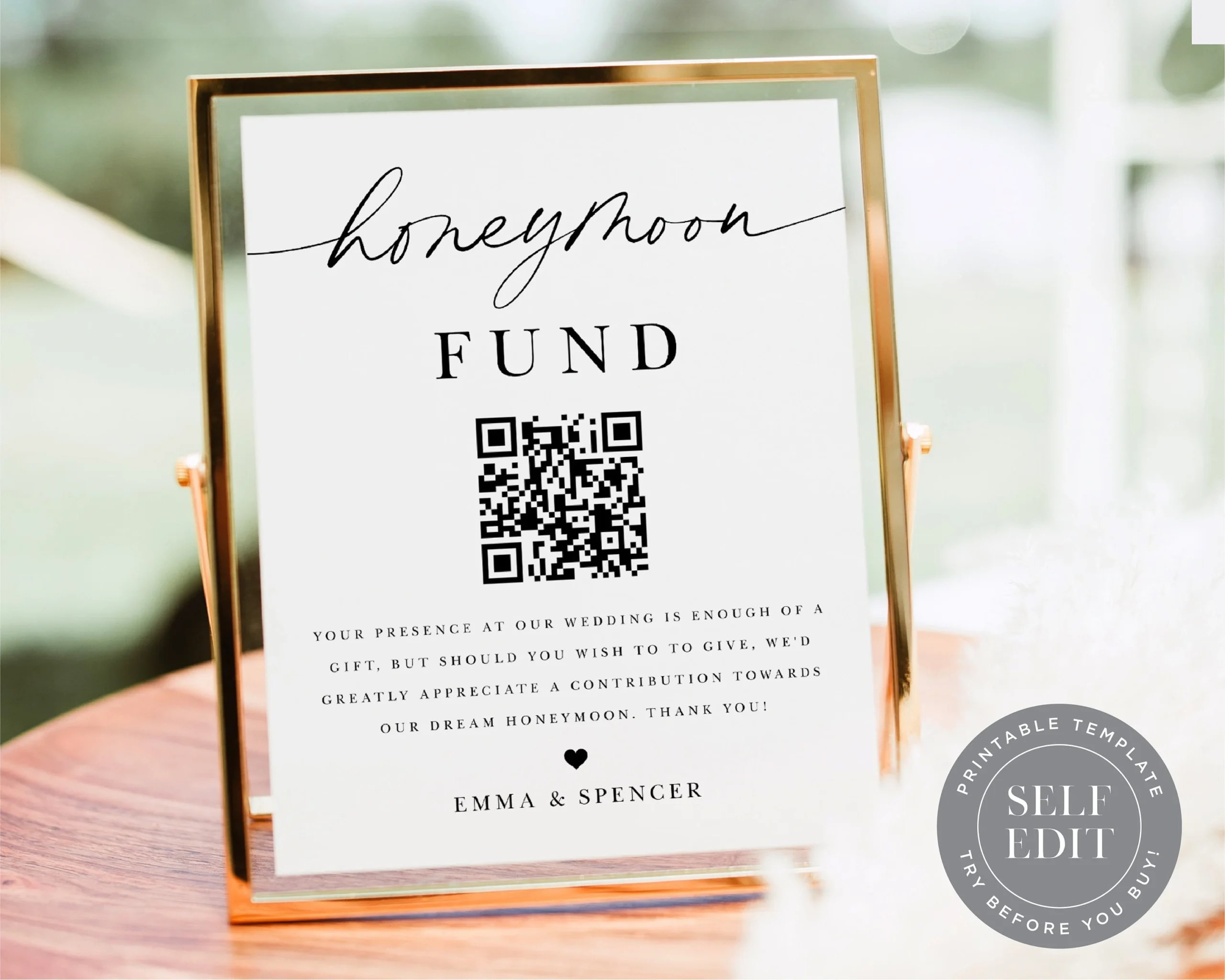 Honeymoon Fund Wedding Sign Template Minimalist Cash Gift digital Download Etsy Honeymoon Fund Wedding Sign Template Minimalist Cash Gift digital Download Etsy