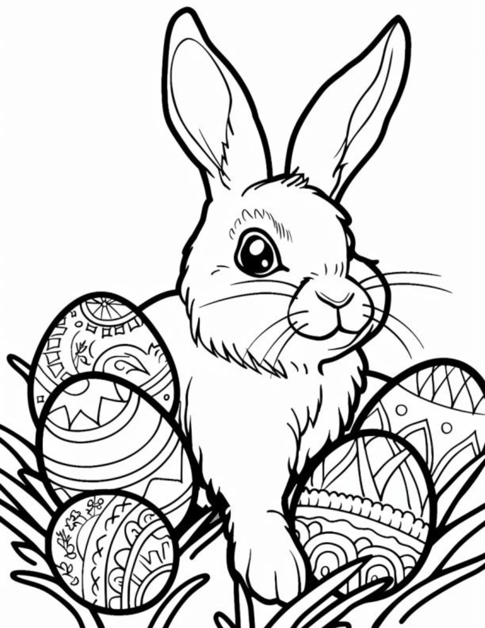 Easter Art Coloring Sheet Printable