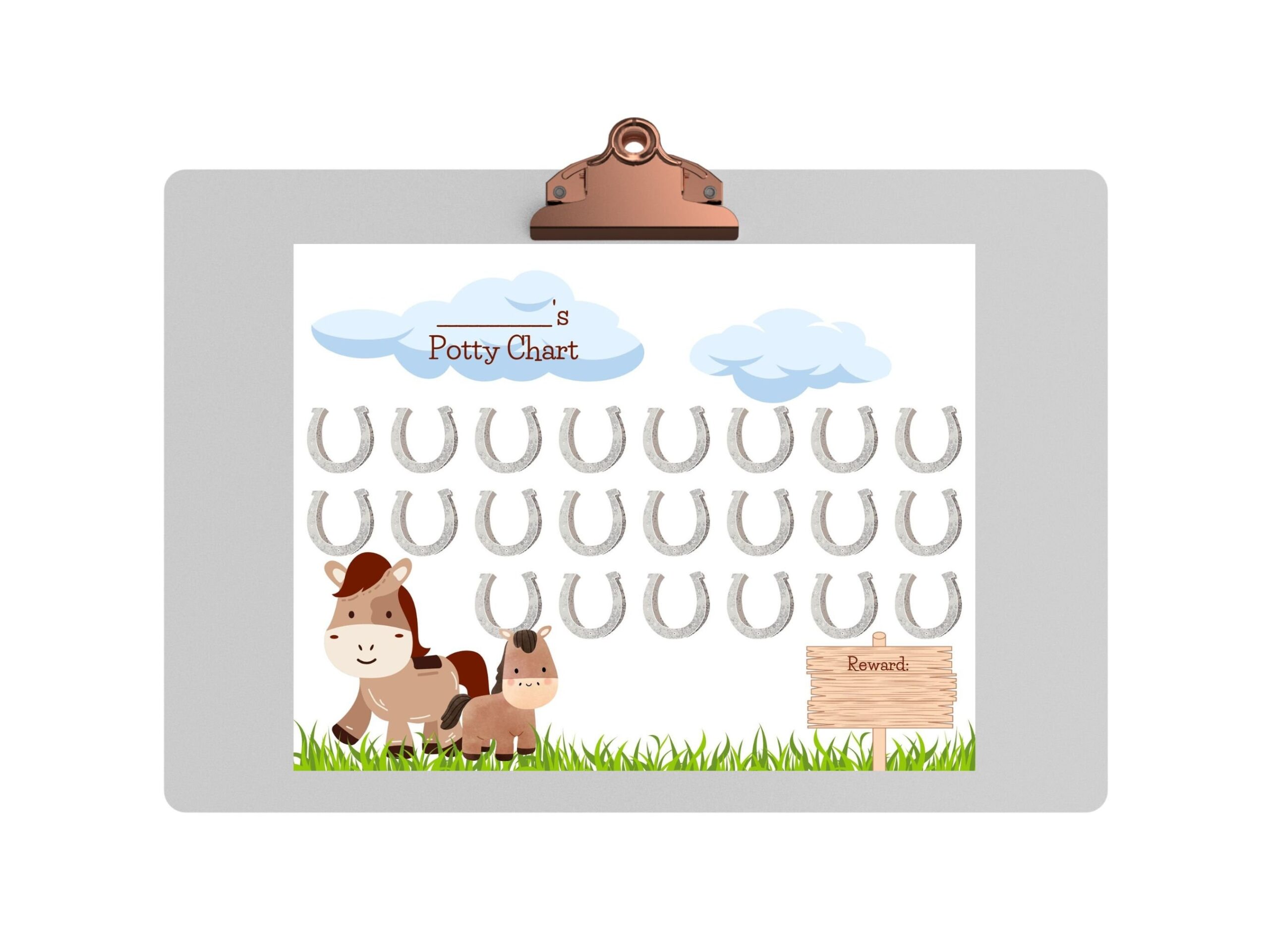 Horse Potty Chart Pony Potty Chart Potty Training Chart Printable Potty Training Chart Potty Chart Printable Potty Sticker Chart Poop Etsy