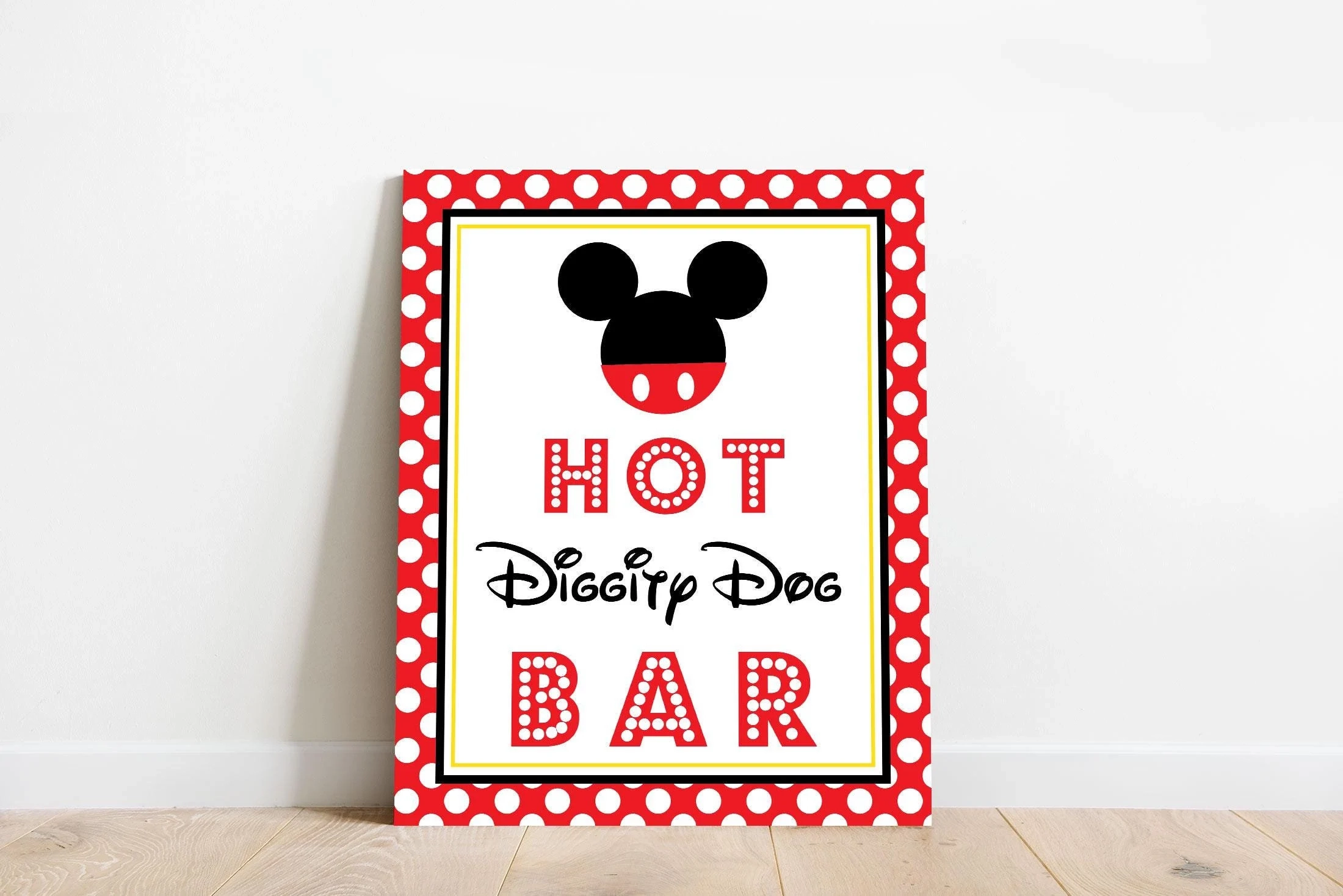 Hot Diggity Dog Bar Sign Red Mickey Mouse Party Sign Mickey Mouse Hot Dog Sign Hot Diggity Dog Bar Mickey Sign By Printable Studio Etsy Israel