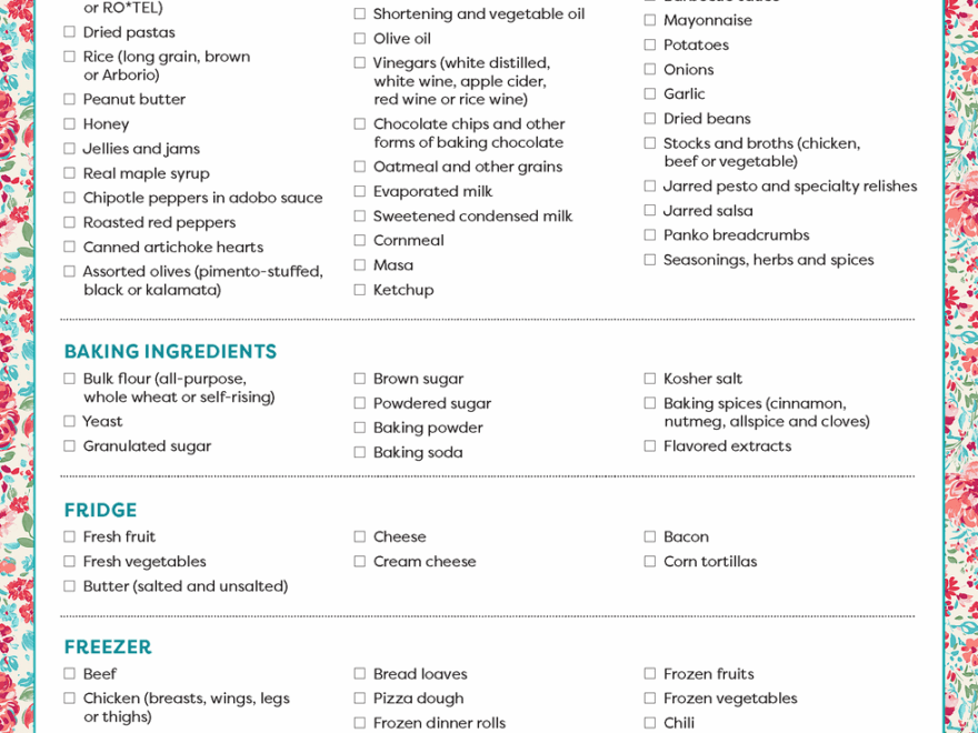 How To Stock Up The Pantry Plus A Free Printable Shopping List
