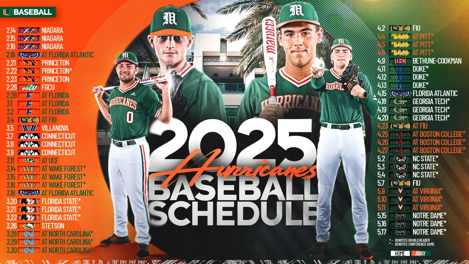 Hurricanes Unveil 2025 Baseball Schedule University Of Miami Athletics Hurricanes Unveil 2025 Baseball Schedule University Of Miami Athletics
