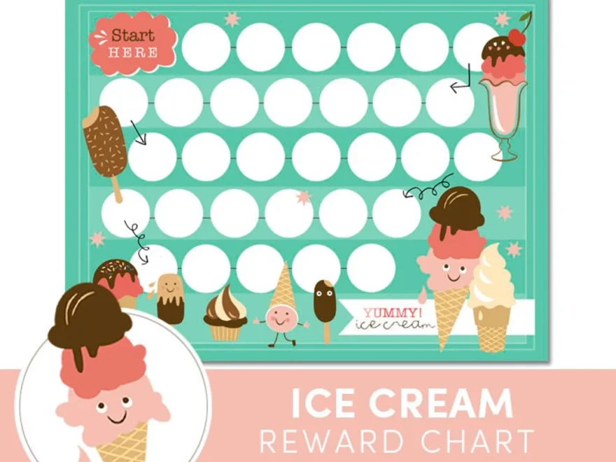Ice Cream Reward Chart Printable Behavior Chart Girls Reward Chart Reward Chart For Kids Cute Reward Chart Potty Reward Chart Etsy