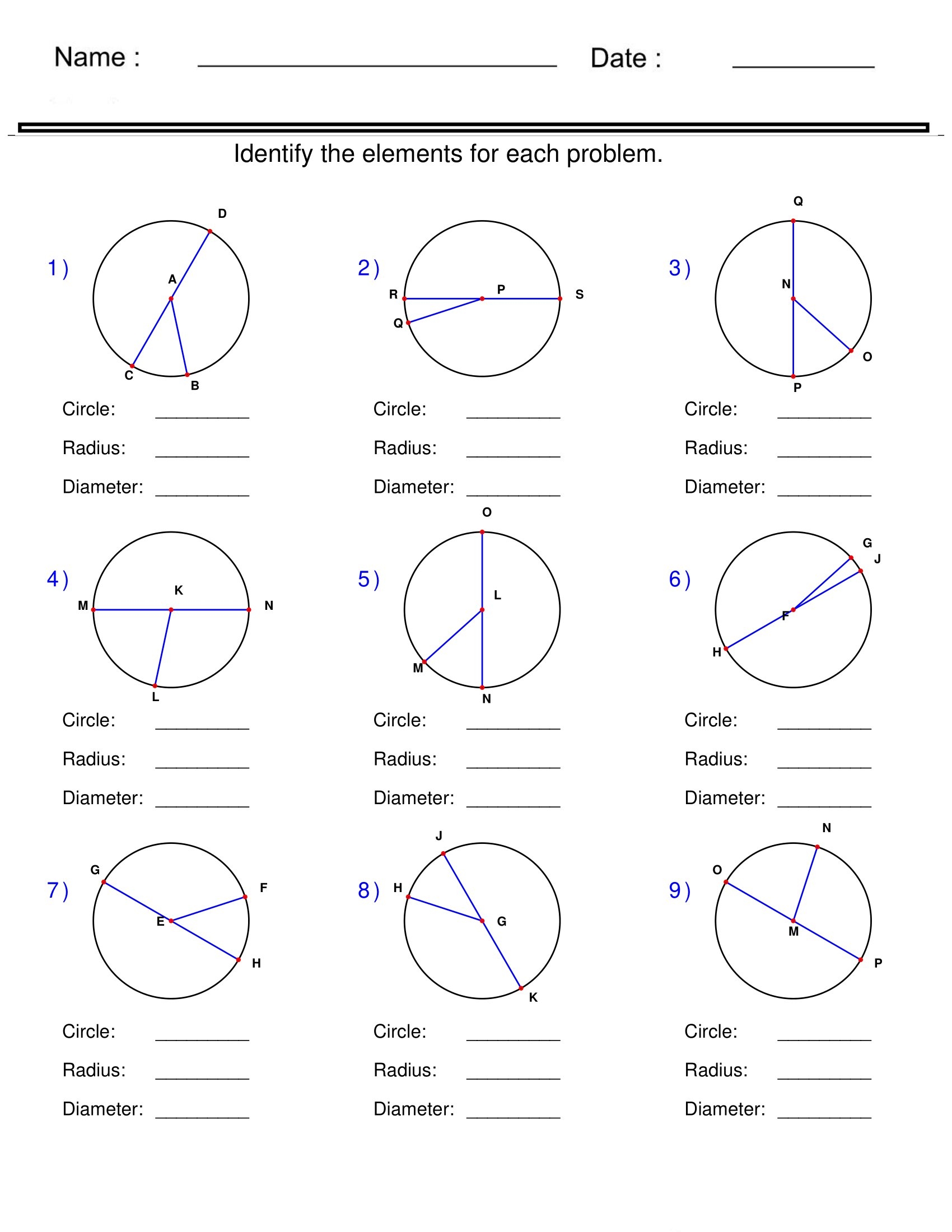Circle Answer Sheets Printable Math Circle Answer Sheets Printable Math