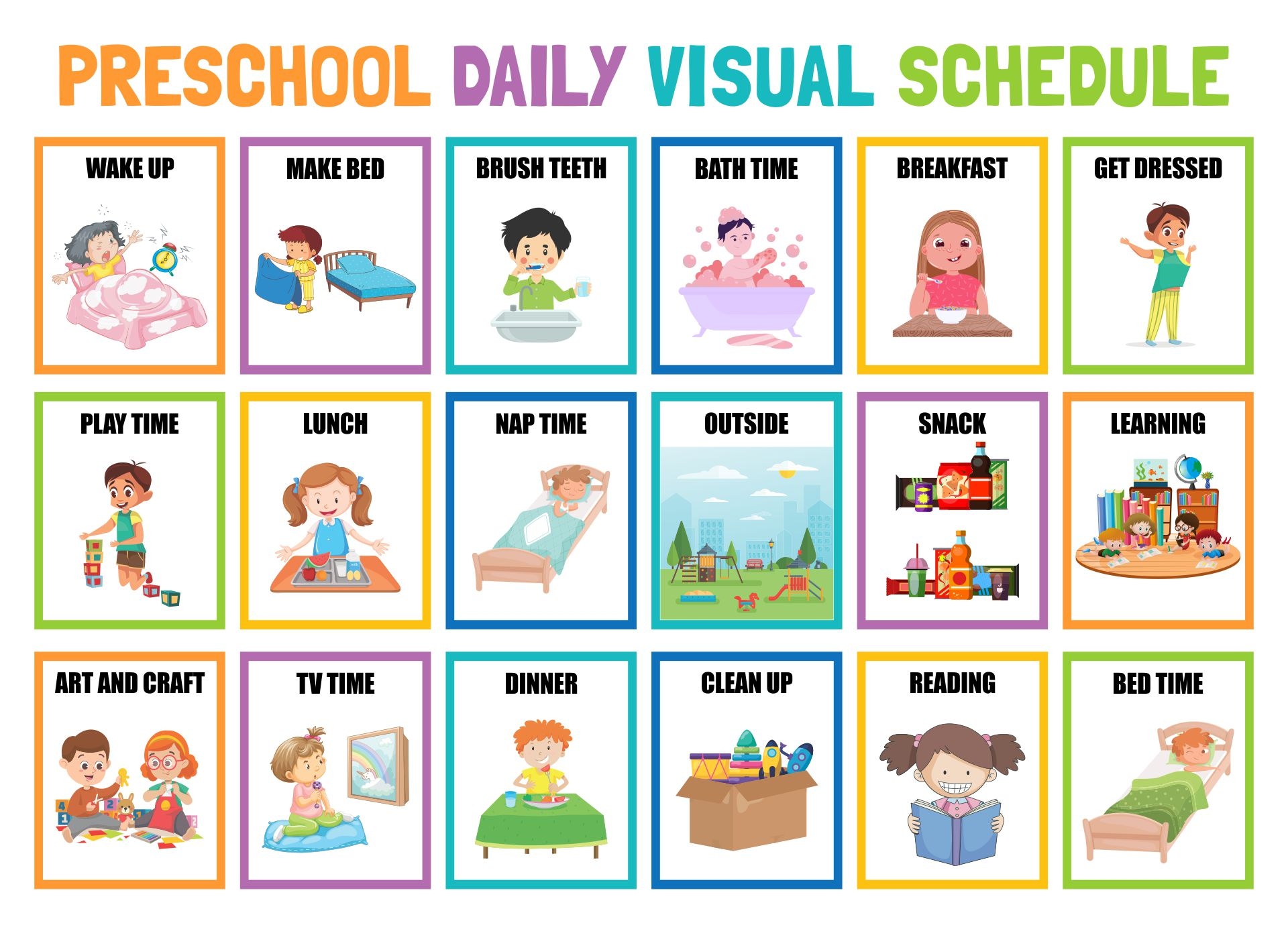 Preschool Daily Schedule Printable
