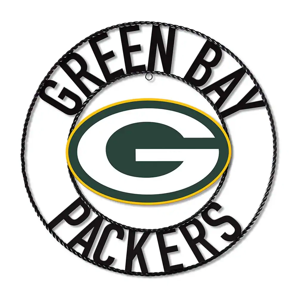 IMPERIAL Green Bay Packers Team Logo 24 In Wrought Iron Decorative Sign IMP 584 1001 The Home Depot