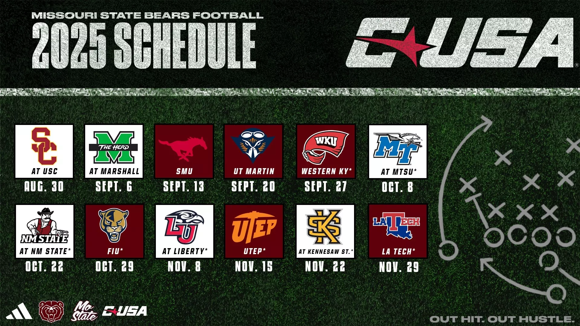 Inaugural CUSA Football Schedule Announced Missouri State Inaugural CUSA Football Schedule Announced Missouri State
