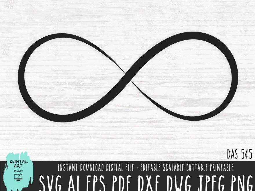 Infinity Symbol SVG Silhouette Vector File Infinity Symbol Cricut silhouette procreate Infinity Digital Download Symbol Png Dxf Pdf 545 Etsy