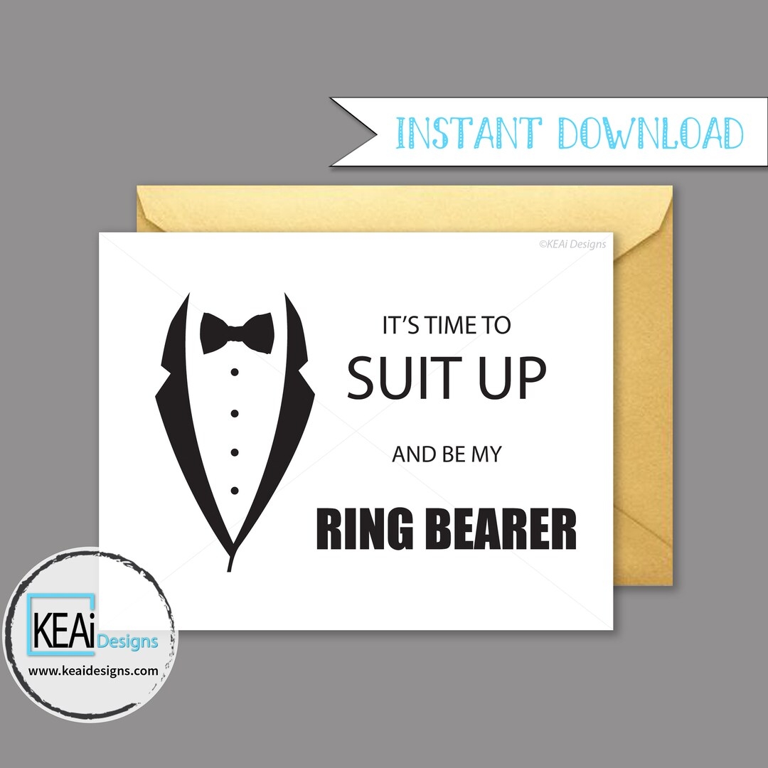 INSTANT DOWNLOAD Will You Be My Ring Bearer Ring Bearer Printable Card Ask Ring Bearer Suit Up Ring Bearer DIY Wedding Keaidesigns Etsy INSTANT DOWNLOAD Will You Be My Ring Bearer Ring Bearer Printable Card Ask Ring Bearer Suit Up Ring Bearer DIY Wedding Keaidesigns Etsy
