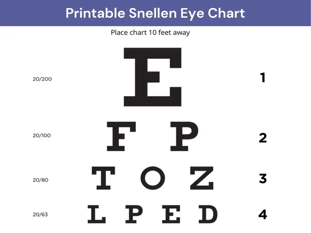 Printable Home Eye Chart