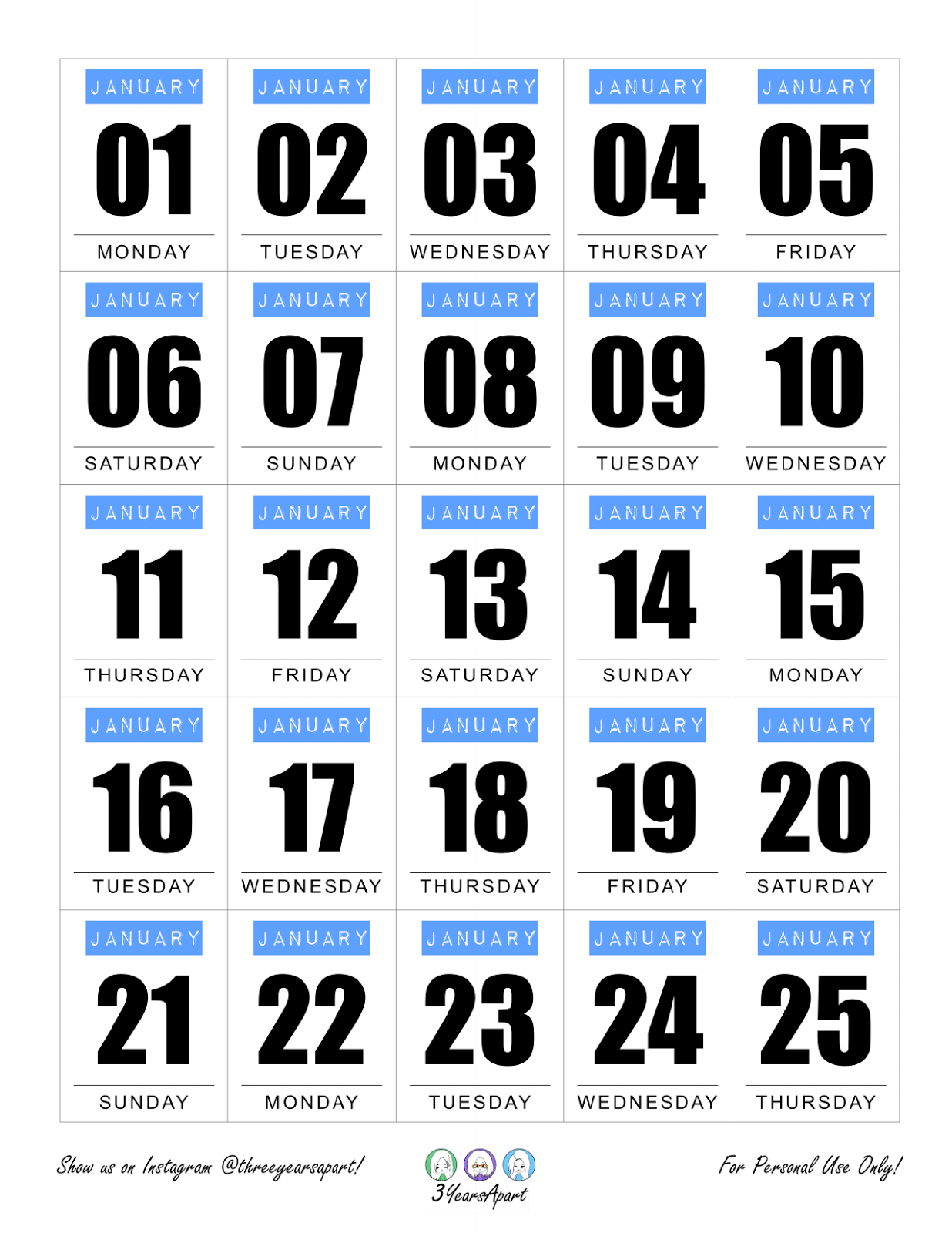 January 2018 Free Bullet Journal And Planner Printable Stickers 3 Years Apart January 2018 Free Bullet Journal And Planner Printable Stickers 3 Years Apart