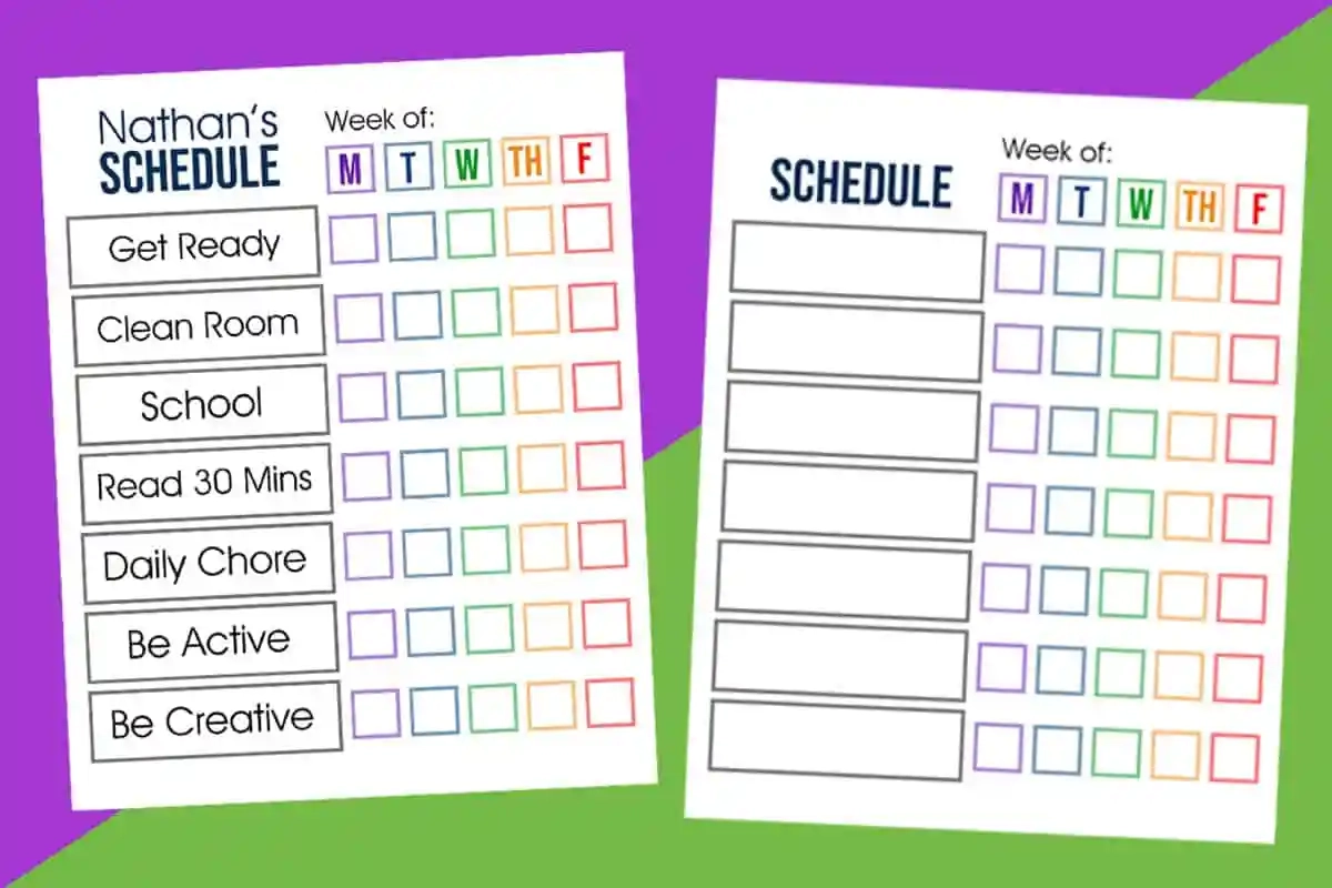 Kids Daily Schedule Printable Over The Big Moon Kids Daily Schedule Printable Over The Big Moon