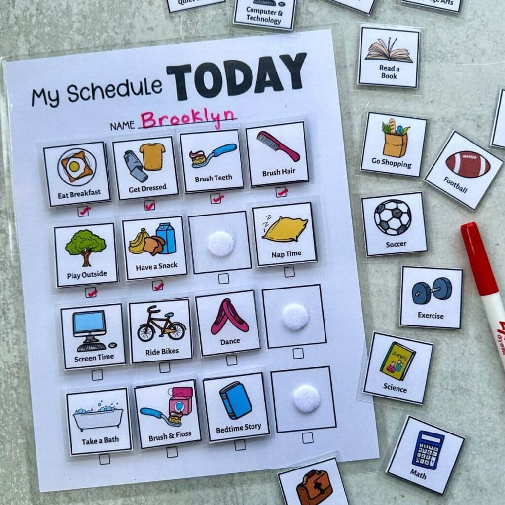 Preschool Daily Schedule Template Printable
