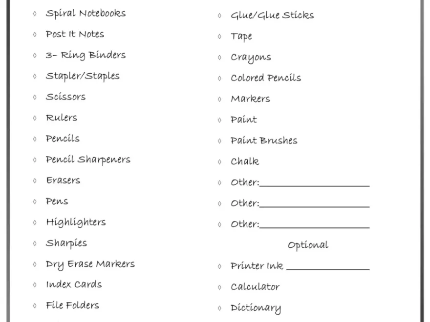 Kirby s Kids Our Favorite Homeschool Supplies And Printable Checklist Pollywog s Place Blog