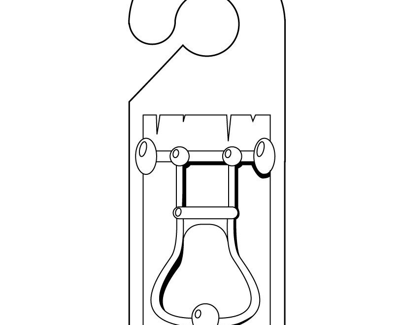 Knock Please Door Hanger Coloring Pages Hellokids