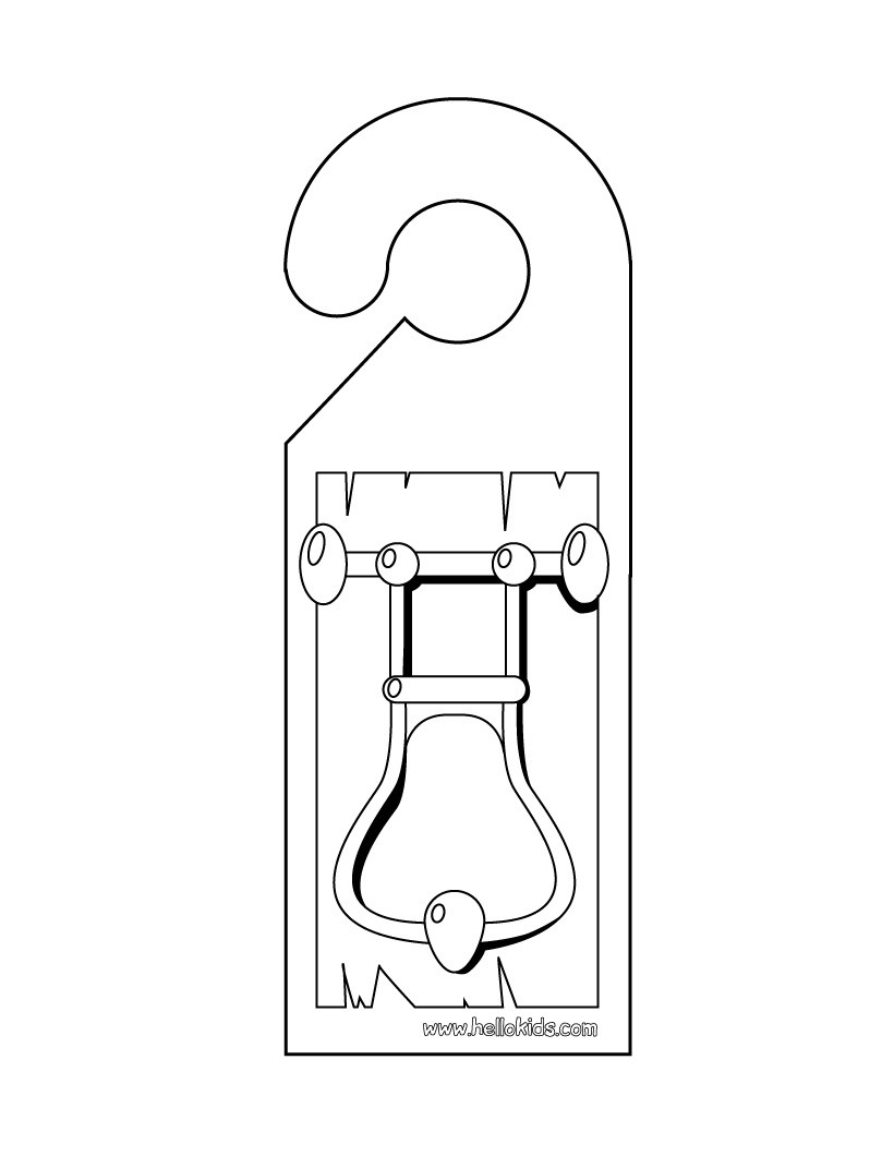 Knock Please Door Hanger Coloring Pages Hellokids Knock Please Door Hanger Coloring Pages Hellokids