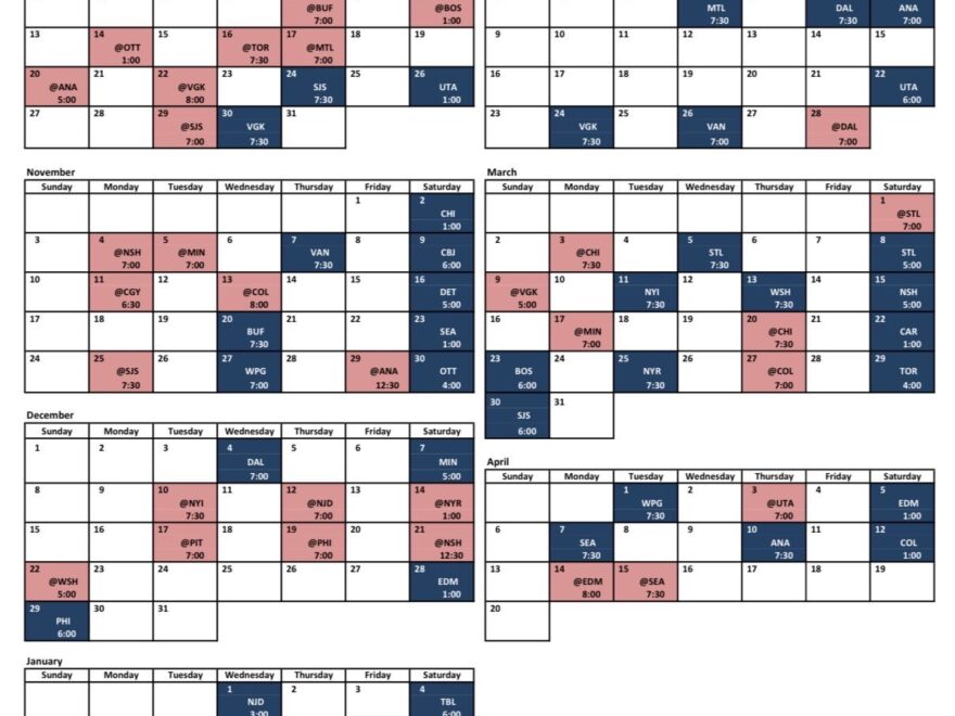 LA Kings 2024 25 Full 82 Game Season Schedule With Additional Notes