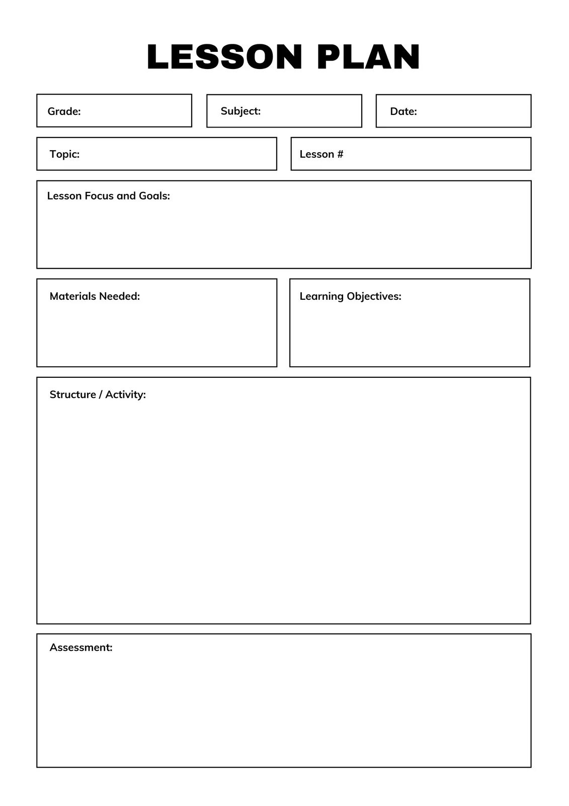 Lesson Plan Templates You Can Customize For Free Canva Lesson Plan Templates You Can Customize For Free Canva