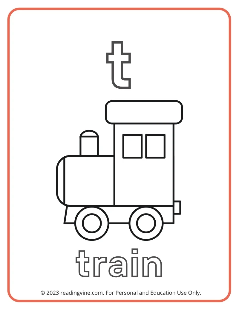 Letter T Coloring Pages