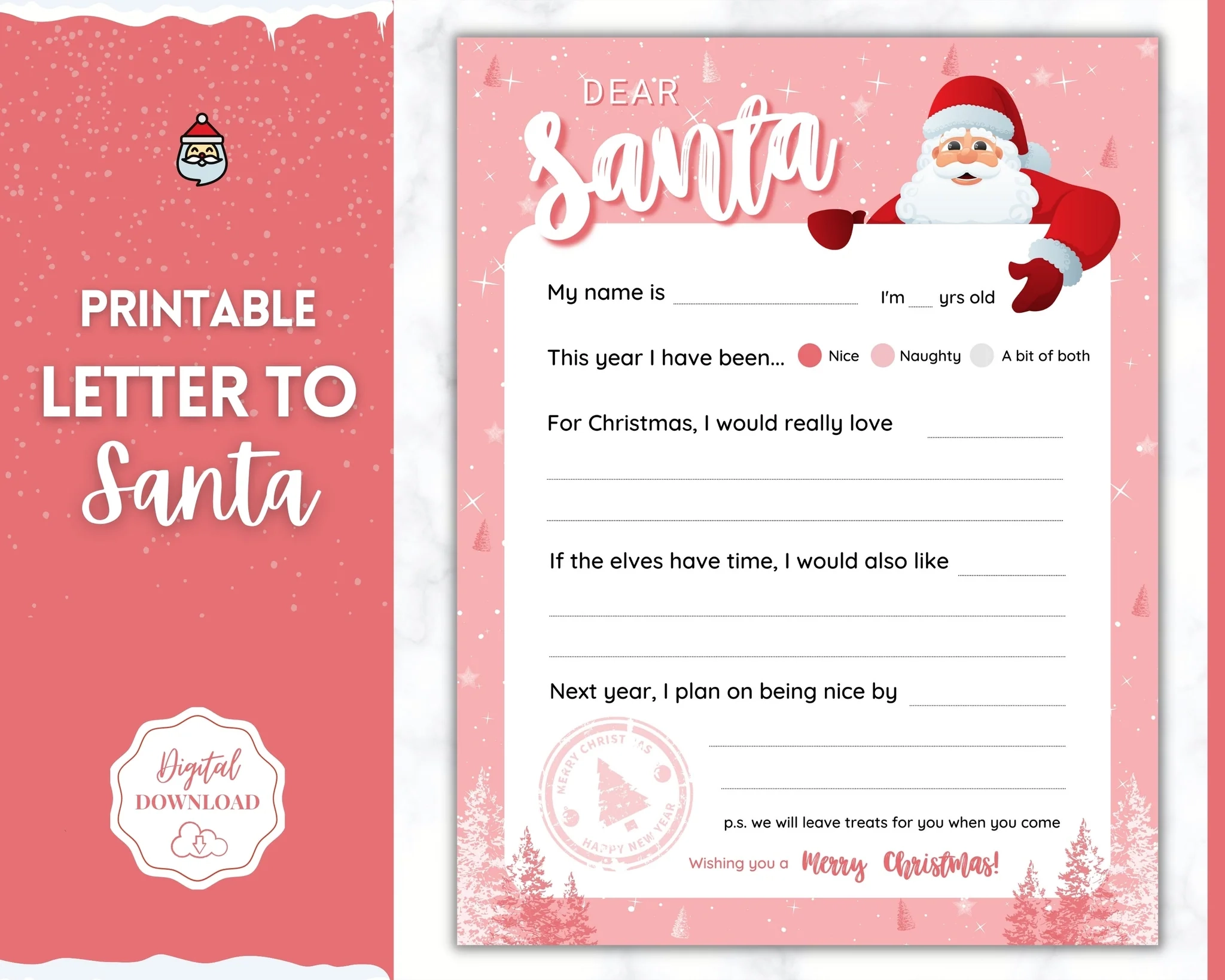 Letter To Santa Claus Christmas Wish List Printable Dear Santa Lette