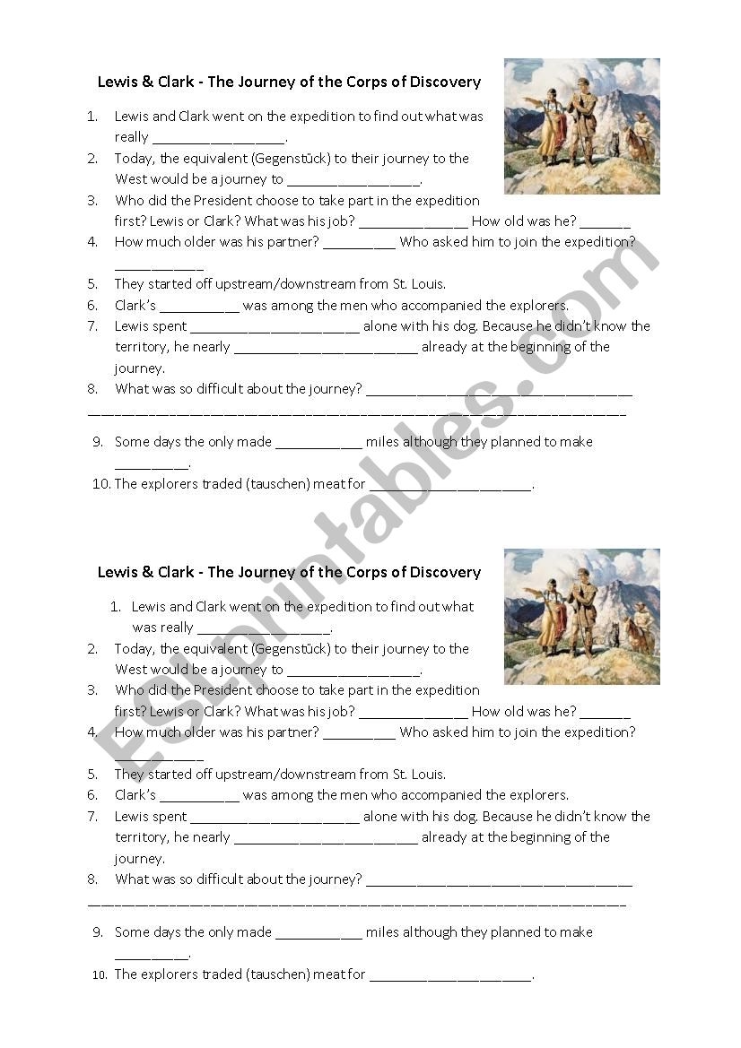 Lewis And Clark Expedition Documentary Questions ESL Worksheet Worksheets Library Lewis And Clark Expedition Documentary Questions ESL Worksheet Worksheets Library