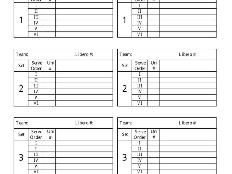 Libero Tracking Sheet Template Small Tables Download Printable PDF Templateroller