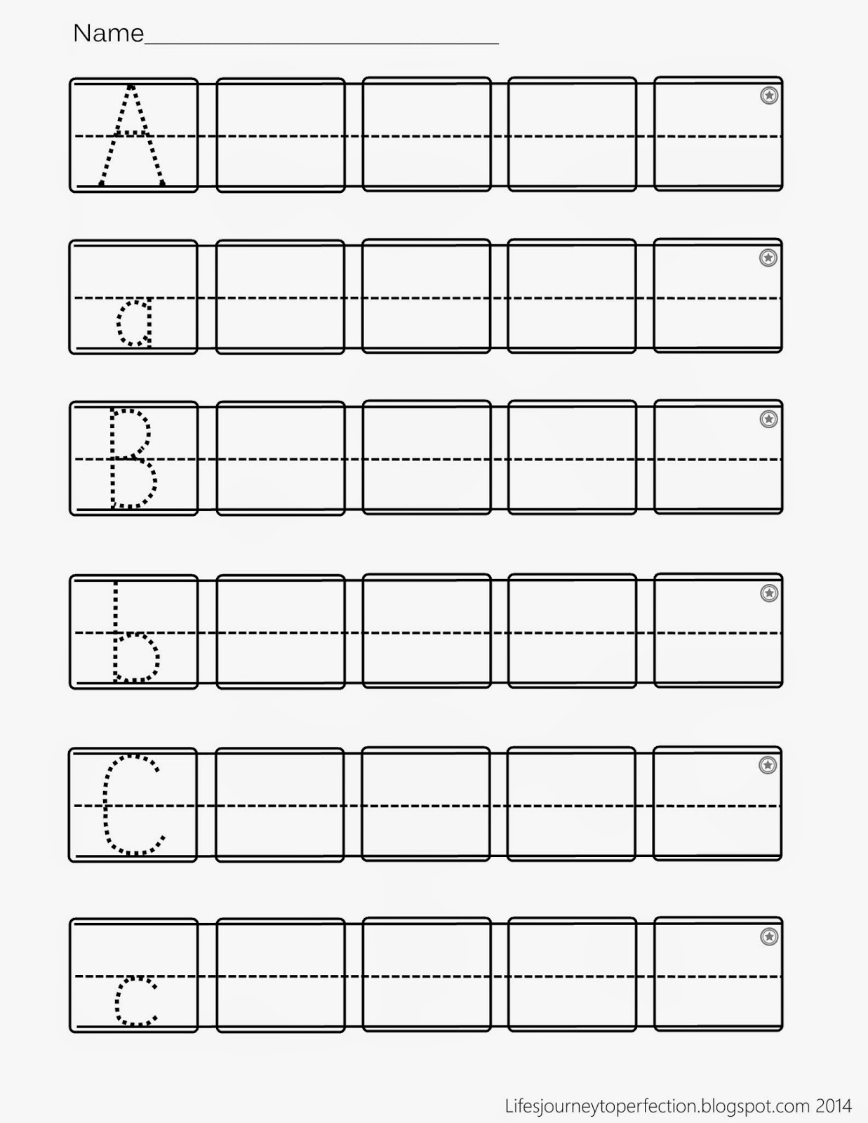 Printable Abc Writing Practice Sheets