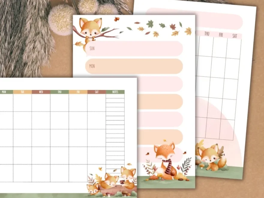 List Of Free Autumn Fall Planner Templates Printables And Inspirations