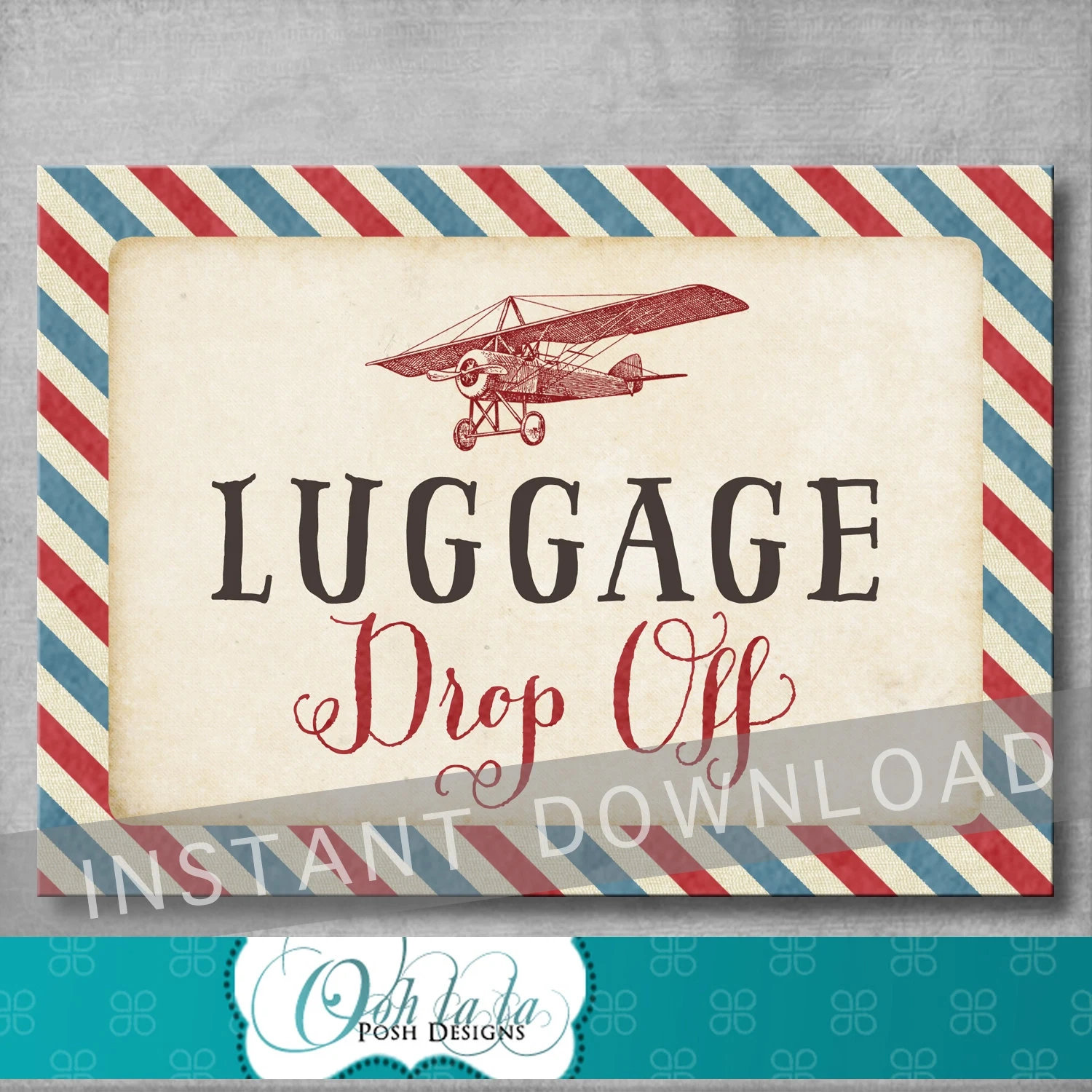 Printable Drop Off Baggage Sign Printable Drop Off Baggage Sign