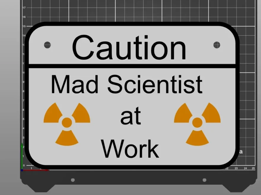 Mad Scientist Sign By Dan Download Free STL Model Printables