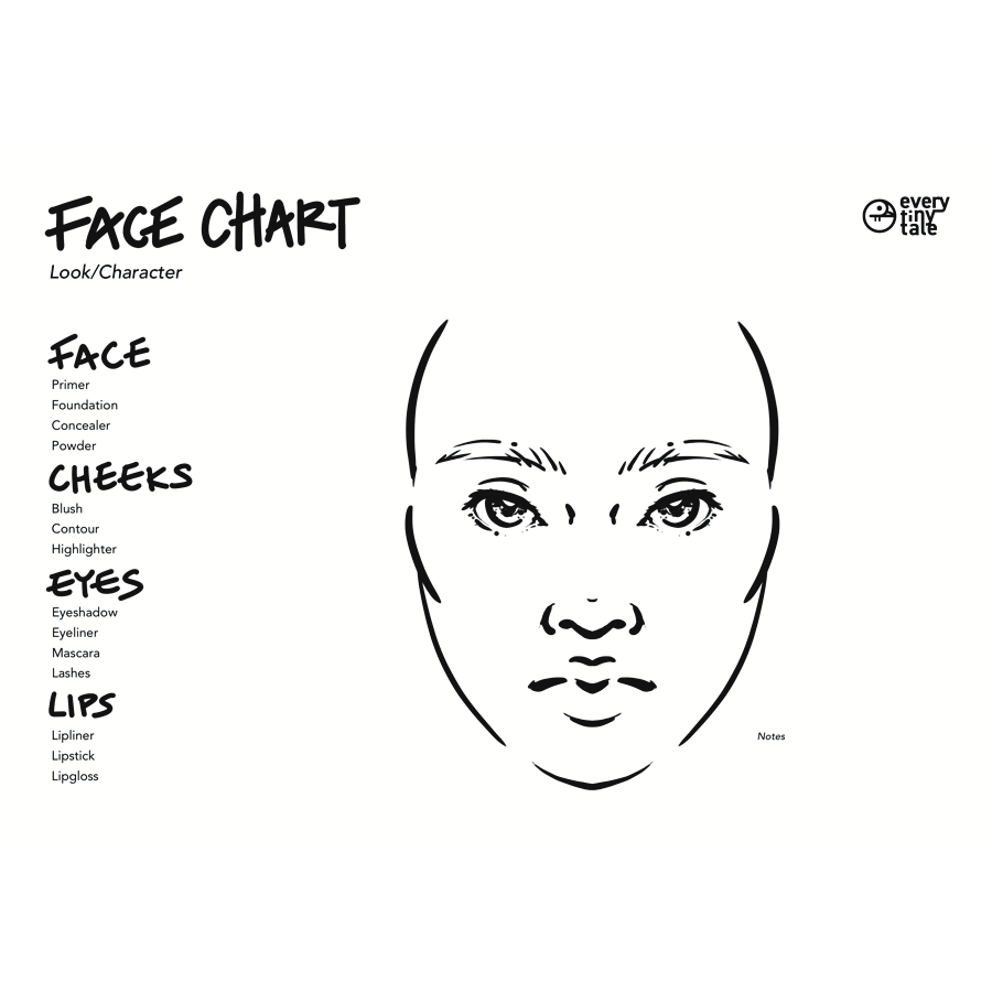 Younique Printable Face Chart Younique Printable Face Chart