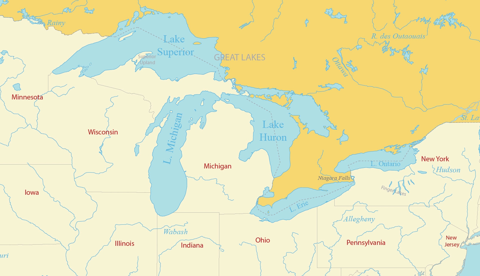 List Of Us Great Lakes Printable
