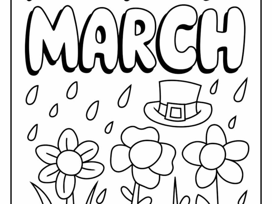 March Coloring Pages For Kids 6 Free PDF Printables Easy Coloring Pages For Kids