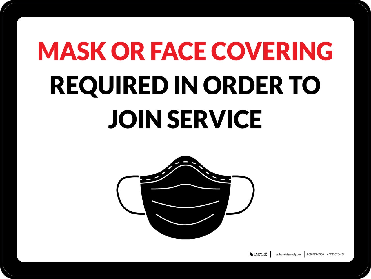 Printable Facial Coverings Required Sign