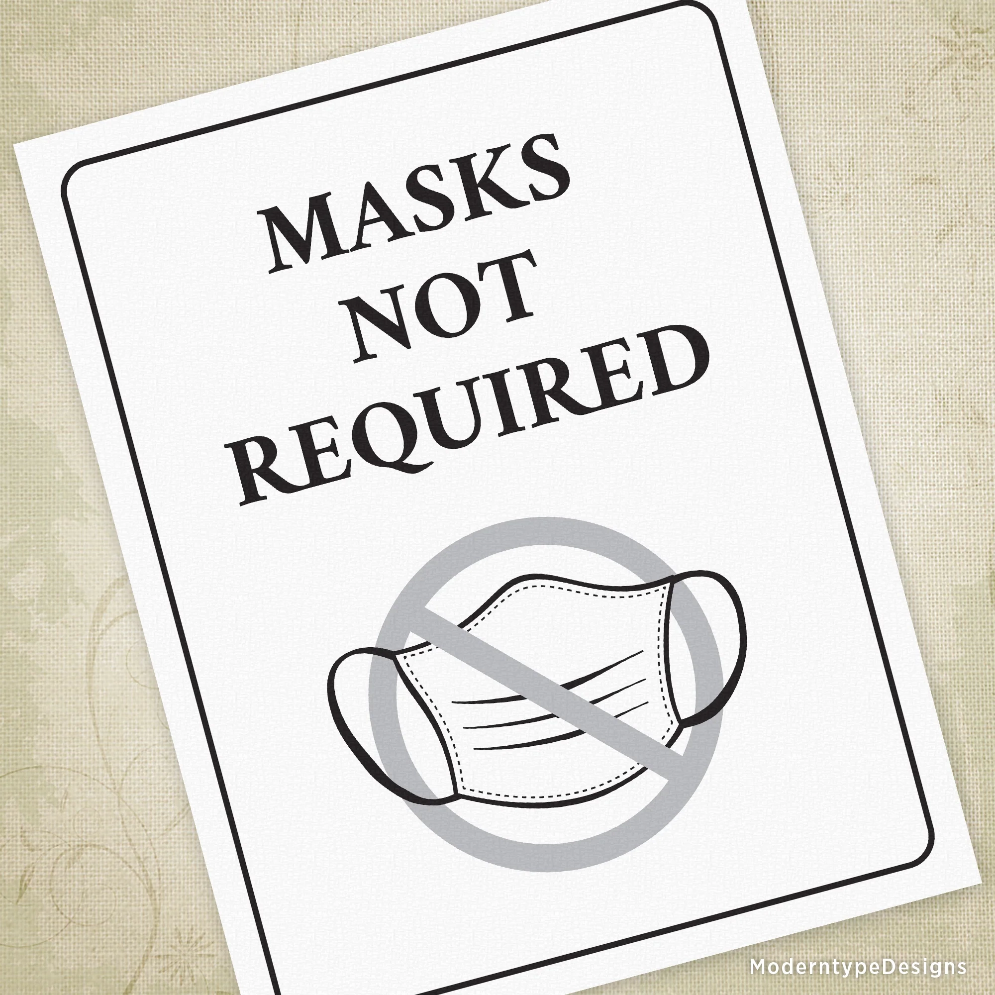 Free Printable Signs For Wearing Masks
