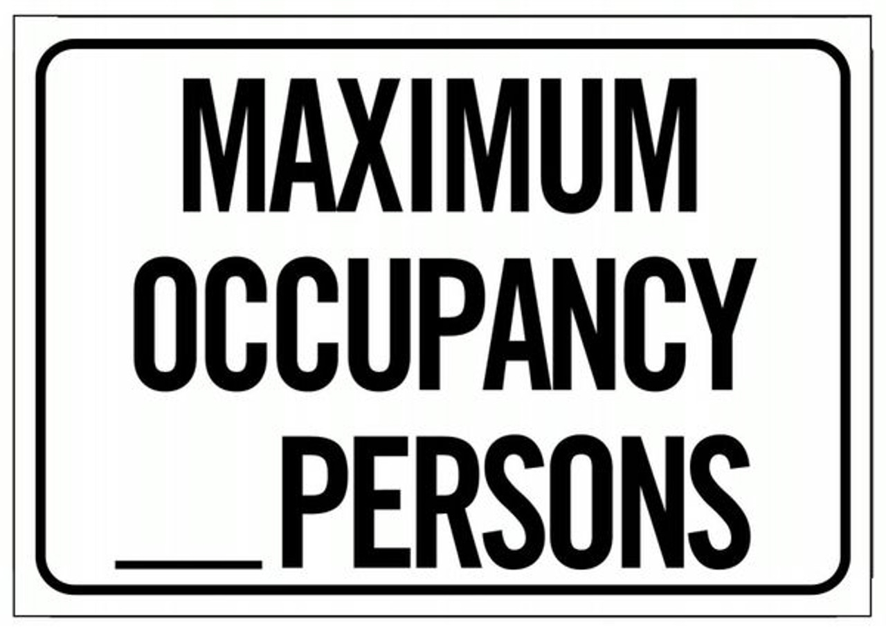 Occupancy Permit Printable Occupancy Signs