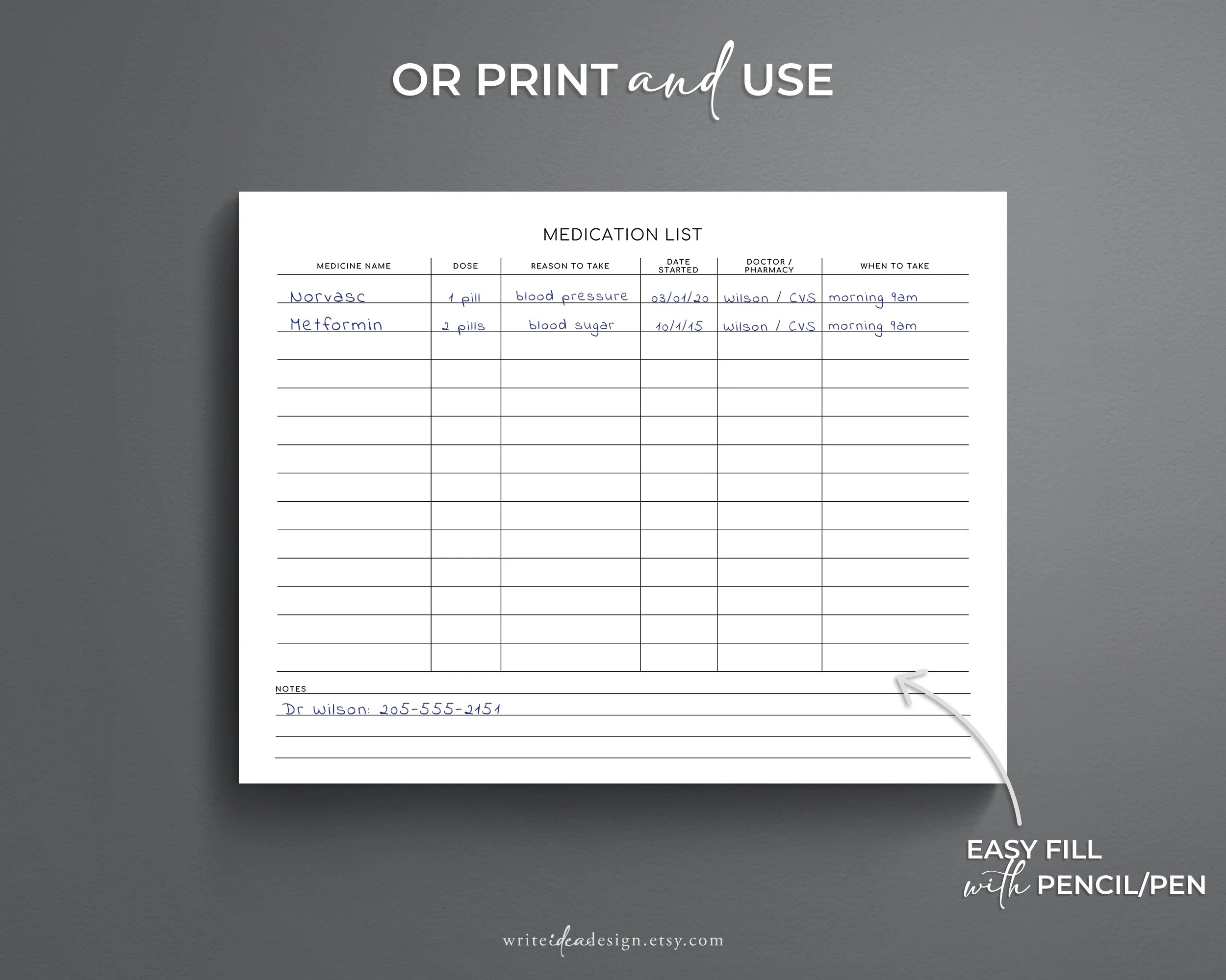 Cvs Printable List Of Medications