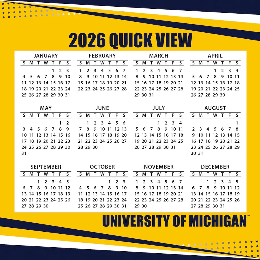 Wolverines Printable Football Schedule 2026