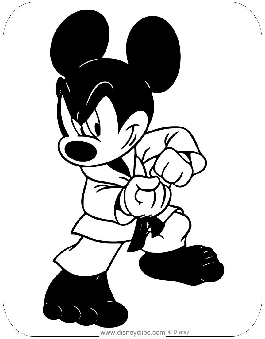 Printable Karate Disney Coloring Sheets