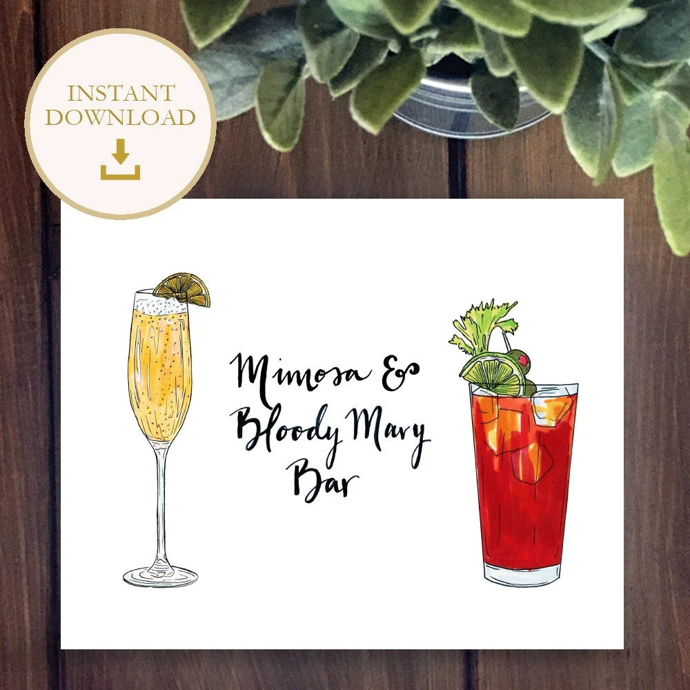Bloody Mary Bar Sign Free Printable