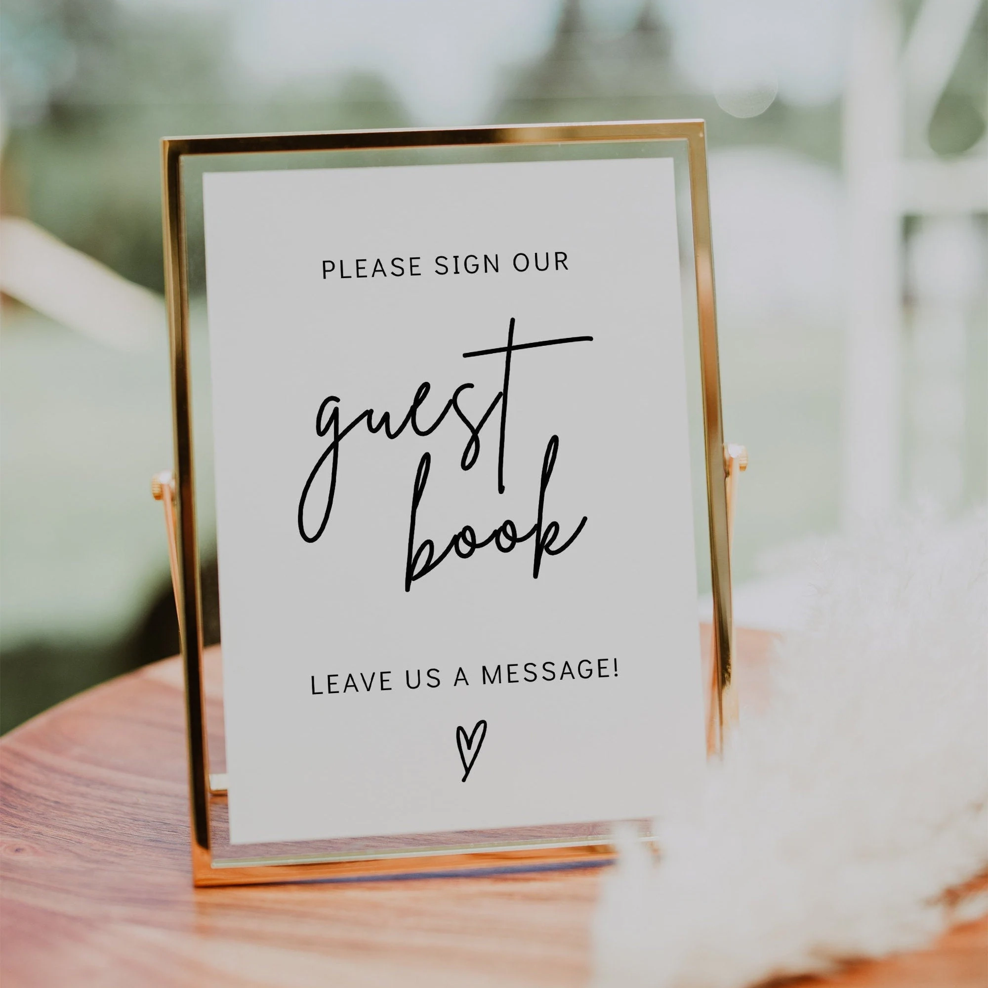 Minimalist Wedding Guestbook Sign Template digital Download Etsy