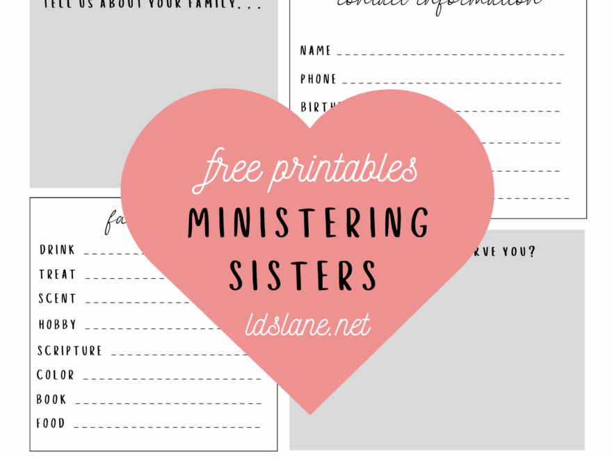 Ministering Sisters Printables