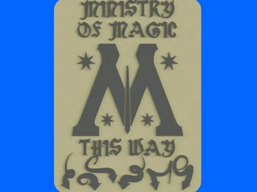 Ministry Of Magic This Way Bathroom Sign By Becker Thorne Download Free STL Model Printables